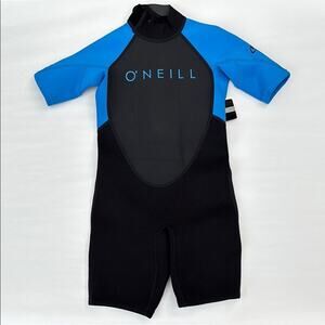 Kids Size 8 O'Neill Black/Blue Rash Guard